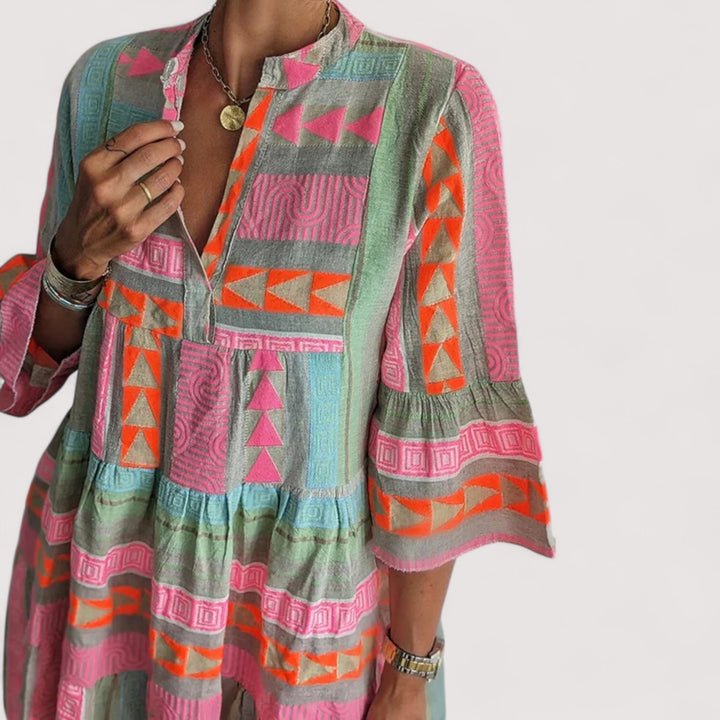 Simone™ | Boho vrstvené šaty