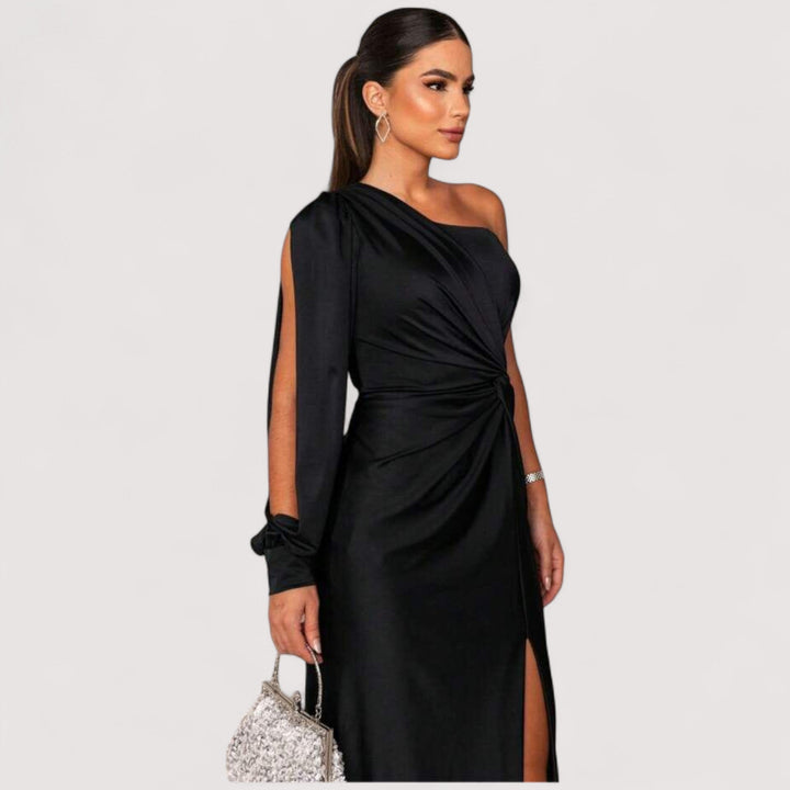 Samantha™ | Hedvábné šaty slim fit